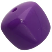 Perles cubes irréguliers 16x17 mm - second choix - Acrylique opaque - Violet x10