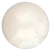Perles rondes 15.5 mm en acrylique translucide - Ivoire marbré x5