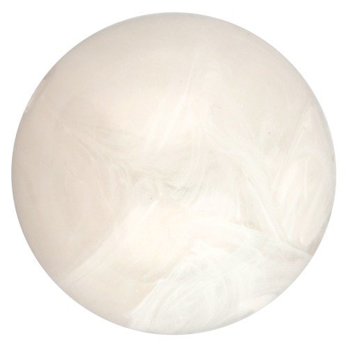 Perles rondes 15.5 mm en acrylique translucide - Ivoire marbré x5