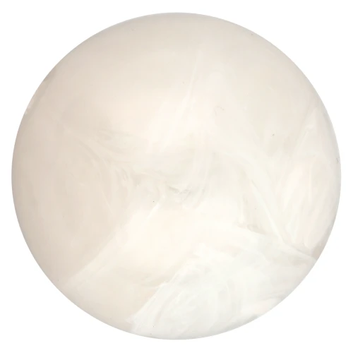 Perles rondes 15.5 mm en acrylique translucide - Ivoire marbré x5