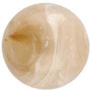 Perles rondes 15.5 mm en acrylique translucide - Beige marbré x5