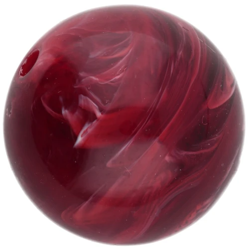 Perles rondes 15.5 mm en acrylique opaque - Bordeaux marbré x5