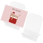 Porte carte en acrylique 12x7 cm - support pour carte visite - Transparent x1