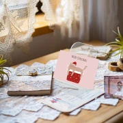 Porte carte en acrylique 12x7 cm - support pour carte visite - Transparent x1