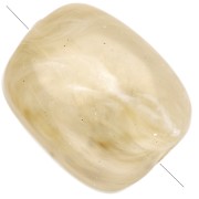 Perles rectangles arrondies 13x10.5 mm en acrylique - Beige marbré x10
