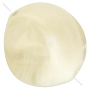 Perles irrégulières 15x14 mm en acrylique - Beige marbré x10