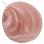 Perles irrégulières 15x14 mm en acrylique - Vieux rose marbré x10