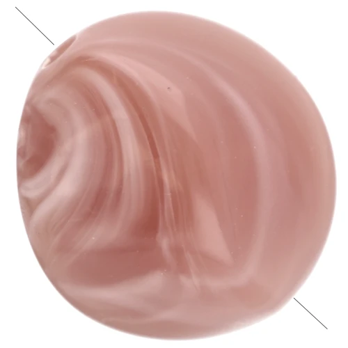 Perles irrégulières 15x14 mm en acrylique - Vieux rose marbré x10