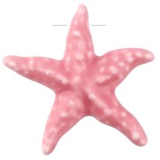 Rose clair - Pendentif étoile de mer 39x41 mm en céramique - Rose clair x1 Pendentif étoile de mer 39x41 mm en céramique - Rose clair x1