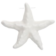 Pendentif étoile de mer 39x41 mm en céramique - Blanc x1
