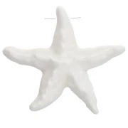 Pendentif étoile de mer 39x41 mm en céramique - Blanc x1