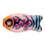 Perle poisson 21x10 mm en céramique - Rose - Orange - Bleu x1|raw }}