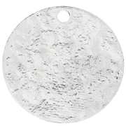 Sequin rond 15.5 mm effet martelé - Placage Argent fin x1