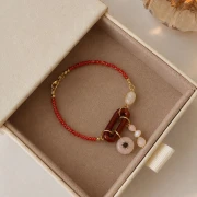 Intercalaire ovale en pierre gemme 10x8 mm - Doré à l'or fin - Pierre de lune x1