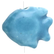 Perle poisson 17x20 mm en céramique - Bleu x1