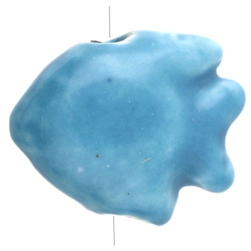 Perle poisson 17x20 mm en céramique - Bleu x1