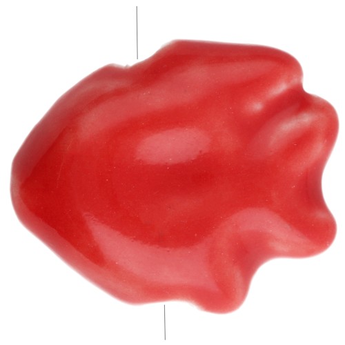 Perle poisson 17x20 mm en céramique - Rouge x1