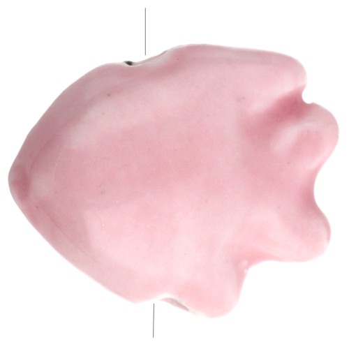 Perle poisson 17x20 mm en céramique - Rose clair x1