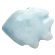 Perle poisson 17x20 mm en céramique - Bleu clair x1