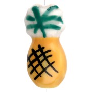 Perle ananas 22x11 mm en céramique - Jaune - Vert x1
