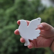 Moule silicone pour réaliser un pendentif colombe 10x7.5cm - Transparent x1