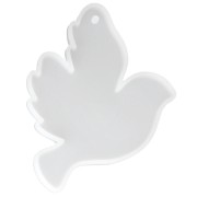 Moule silicone pour réaliser un pendentif colombe 10x7.5cm - Transparent x1