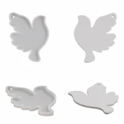 Moule silicone pour réaliser un pendentif colombe 10x7.5cm - Transparent x1