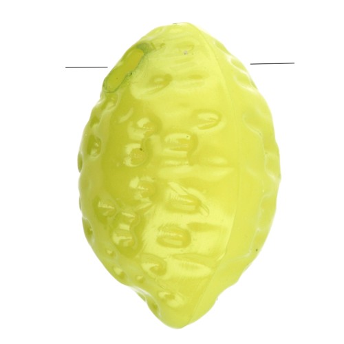 Perle citron 13x9 mm en acrylique opaque - Vert clair x10