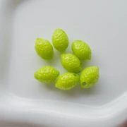 Perle citron 13x9 mm en acrylique opaque - Vert clair x10
