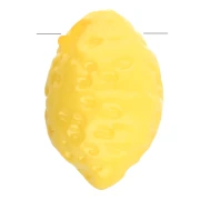 Perle citron 13x9 mm en acrylique opaque - Jaune x10
