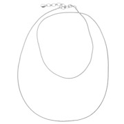 Sautoir maille serpentine 1.45 mm - Argenté x76cm
