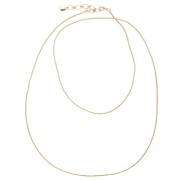 Sautoir maille serpentine 1.45 mm - Doré à l'or fin x76cm