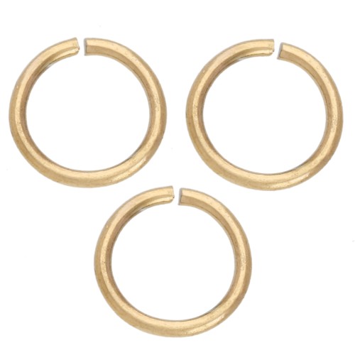 Anneaux ouverts 5x0.6 mm - Acier inoxydable 316L Doré x100
