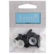 Yeux de sécurité en plastique - pour peluche et amigurumi - 12 mm - Noir x3 paires