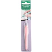 Crochet Clover Amour n°4 en acier 1,25 mm avec manche Rose Pastel x1
