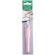 Crochet Clover Amour n°4 en acier 1,25 mm avec manche Rose Pastel x1