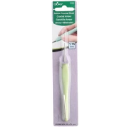 Crochet Clover Amour n°0 en acier 1,75 mm avec manche Vert Pastel x1
