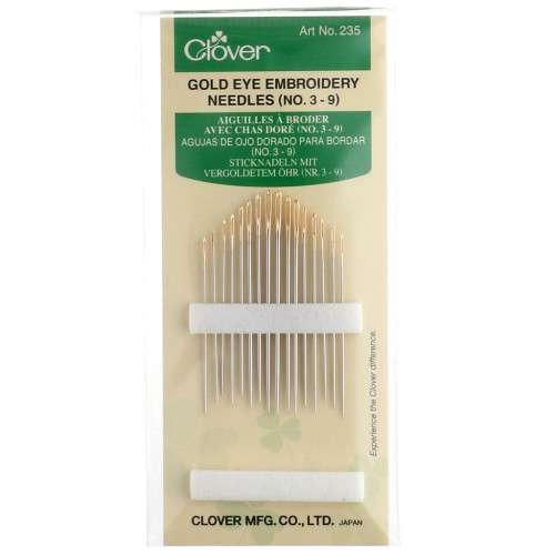 Aiguille pour broderie Oeil d'or N° 3 à 9 Clover - Acier x16