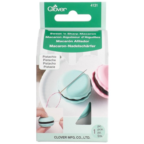 Aiguiseur d'aiguilles et porte aiguilles Clover en forme de macaron - Pistache x1