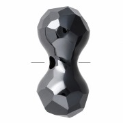 Perle Modular Bead PureCrystal 5150 11x6 mm - Jet Hematite x1