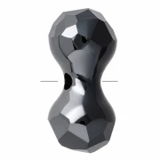 Perle Modular Bead PureCrystal 5150 11x6 mm - Jet Hematite x1