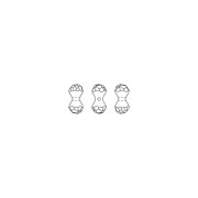 Perle Modular Bead PureCrystal 5150 11x6 mm - Jet Hematite x1