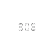 Perle Modular Bead PureCrystal 5150 11x6 mm - Jet Hematite x1