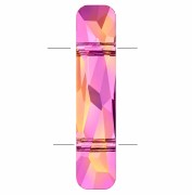 Perle à 2 trous - Column bead PureCrystal 5535 23.5x5 mm - Crystal Astral Pink x1