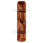 Crystal - Perle à 2 trous - Column bead PureCrystal 5535 23.5x5 mm - Crystal Red Magma x1 Perle à 2 trous - Column bead PureCrystal 5535 23.5x5 mm - Crystal Red Magma x1