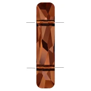 Perle à 2 trous - Column bead PureCrystal 5535 23.5x5 mm - Crystal Red Magma x1