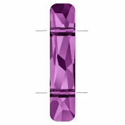 Perle à 2 trous - Column bead PureCrystal 5535 23.5x5 mm - Amethyst x1