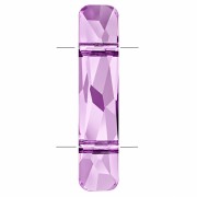 Perle à 2 trous - Column bead PureCrystal 5535 23.5x5 mm - Light Amethyst x1