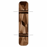 Perle à 2 trous - Column bead PureCrystal 5535 23.5x5 mm - Smoked Topaz x1
