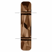 Perle à 2 trous - Column bead PureCrystal 5535 23.5x5 mm - Smoked Topaz x1